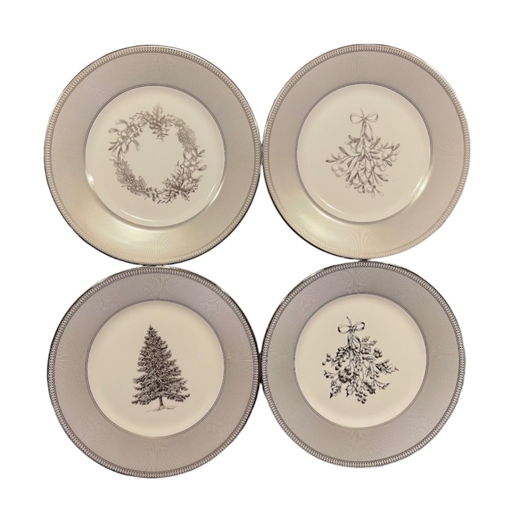 Wedgewood Winter White 8” Salad Plates Set of 4